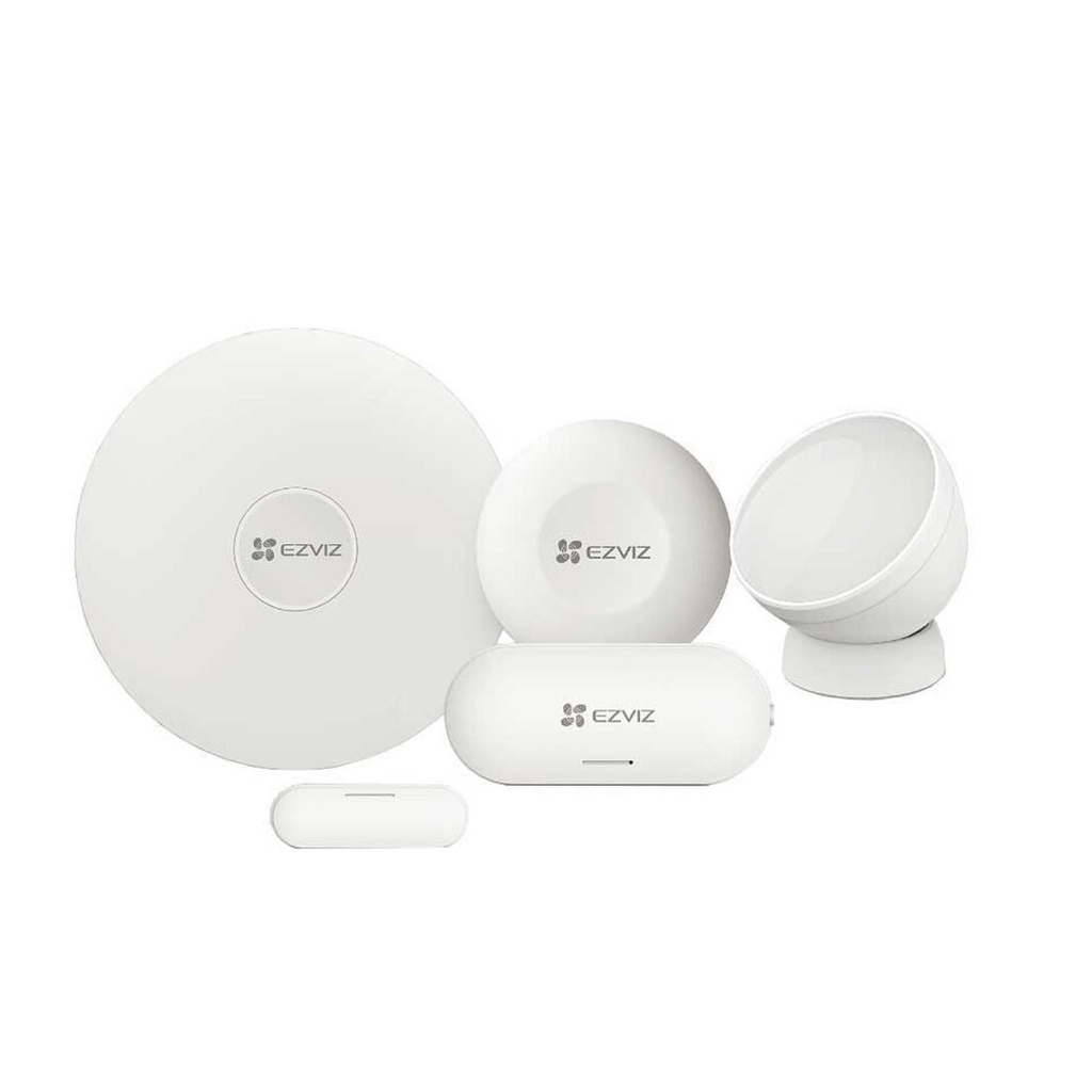 KIT ALARMA WIFI A3 ZIGBEE 4 SENSORES PARA EL HOGAR, BOTON INTELIGENTE,SENSOR DE APERTURA Y CIERRE, PIR, EZVIZ.