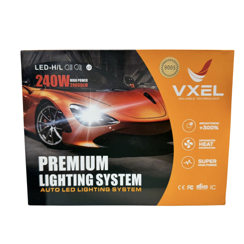 BOMBILLO LED MODELO 9005, 6000K, 240 WATTS, VXEL.