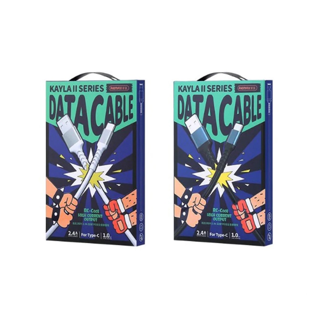 CABLE DE DATOS TYPCE C,ALUMINIO ELÁSTICO (1M) REMAX RC-C008 A-C KAYLA 2 SERIE 2.4A
