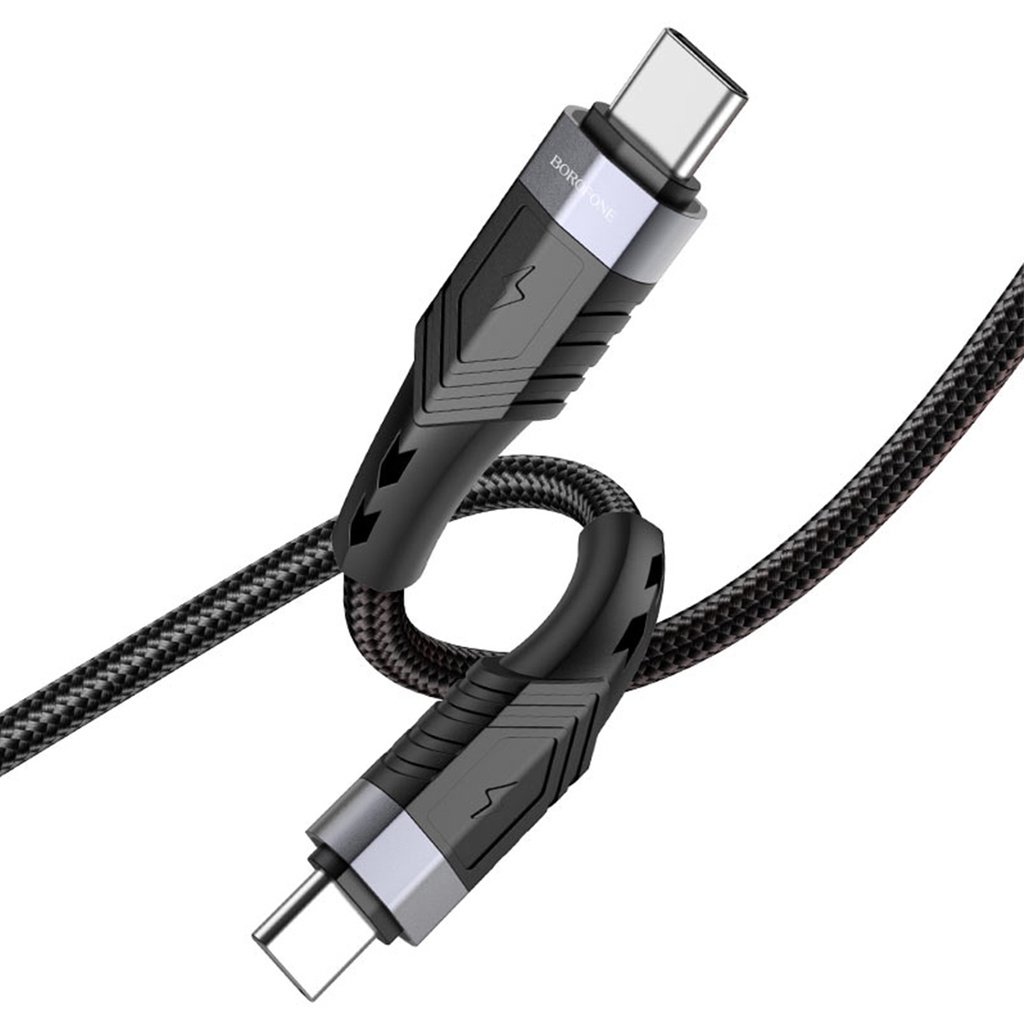 CABLE DE CARGA DE DATOS 60W TIPO C A TIPO C, BOROFONE.