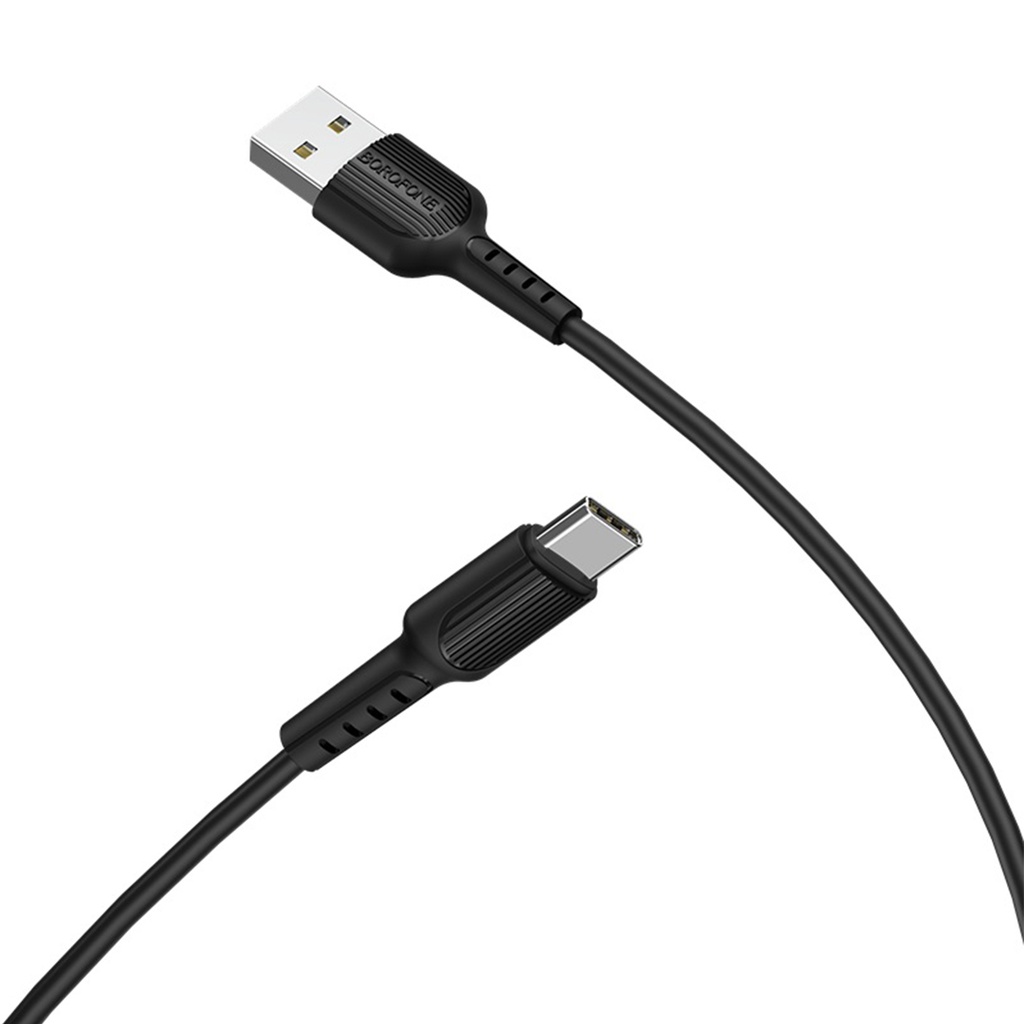CABLE DE CARGA FÁCIL BX16 TIPO-C, NEGRO,BOROFONE.