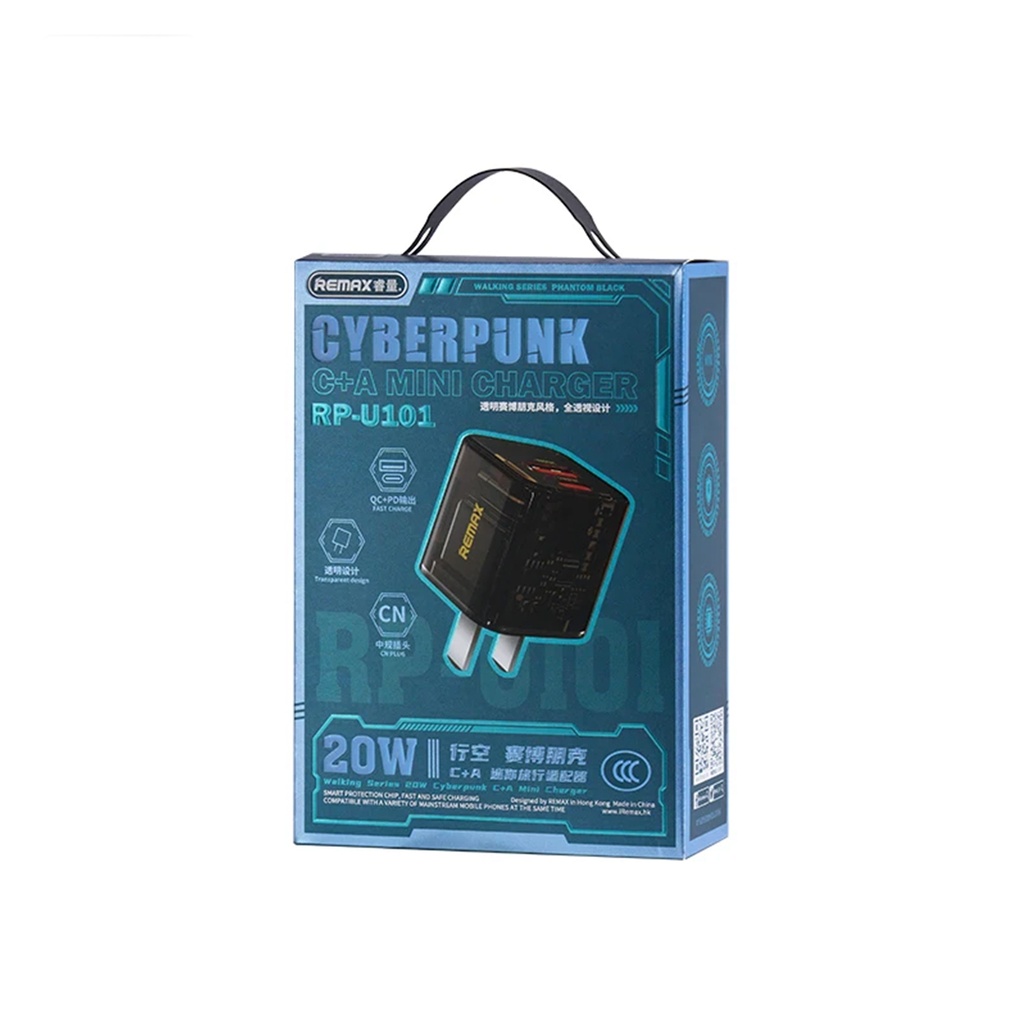 CARGADOR RÁPIDO TIPO C PD DE 20W PARA IPHONE 14, SERIE RP-U101, REMAX.