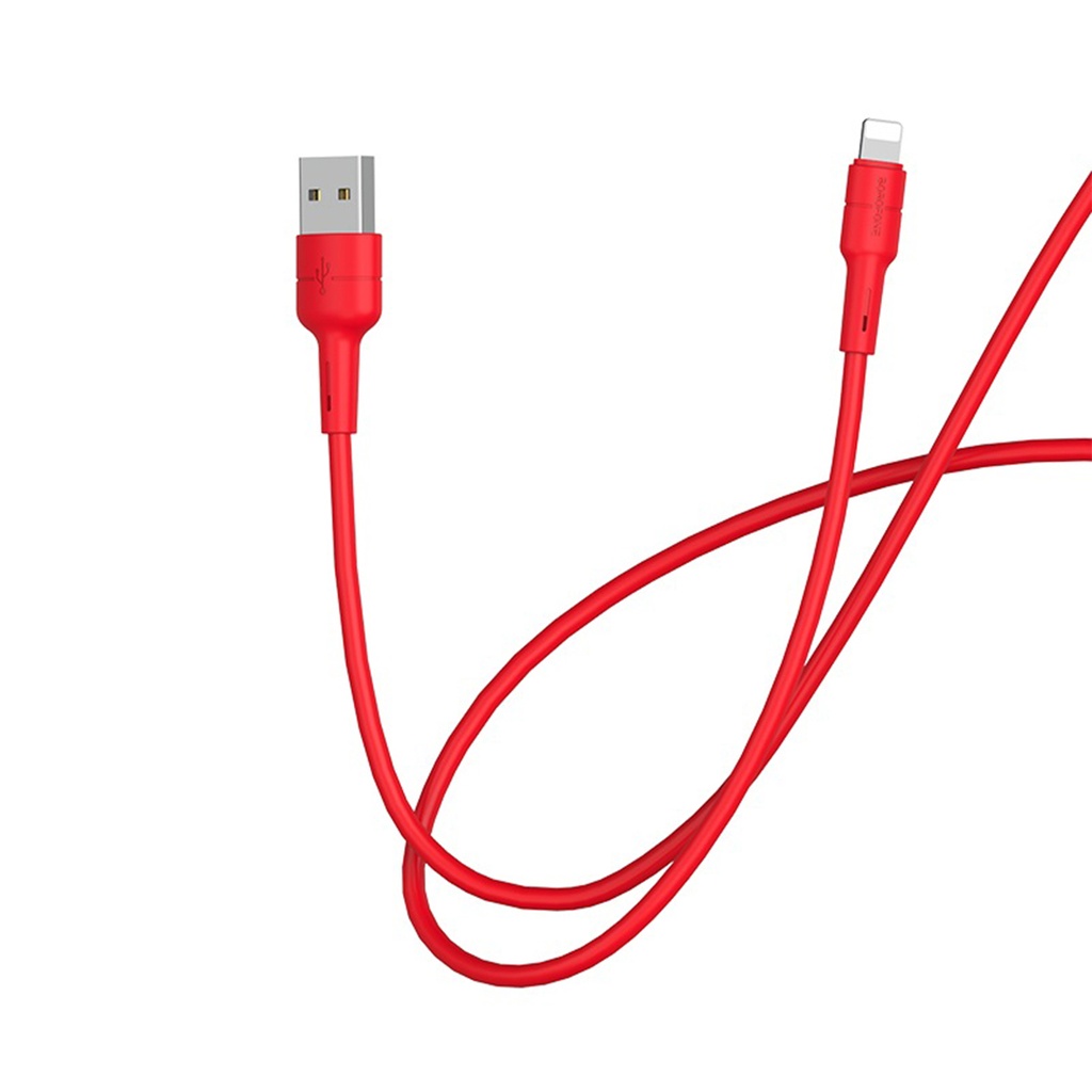 CABLE DE DATOS DE CARGA DE SILICONA BX30 PARA IP, BOROFONE.