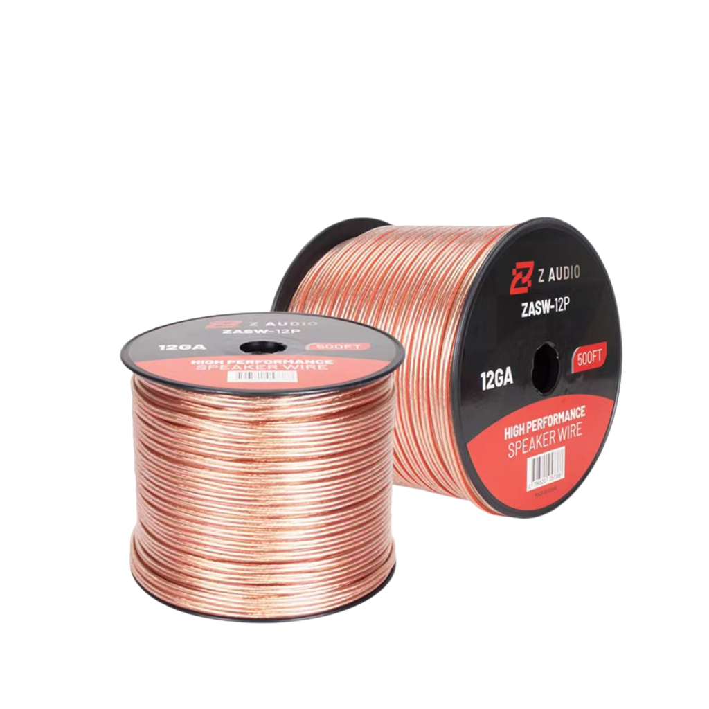 Cable de bocina transparente | Calibre 10GA | Material: CCA (Cobre-Aluminio) | 500 ft