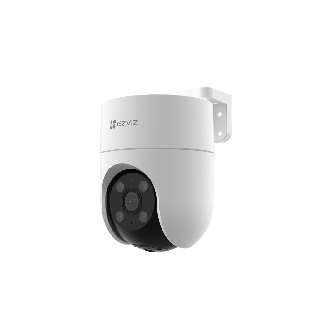 CÁMARA WIFI EXTERIOR MODELO H8C, RESOLUCIÓN 2k (3MP), LENTE 4MM, COBERTURA PANORÁMICA DE 360°, FORMATO DE VIDEO H.265, ADMITE TARJETA MICROSD HASTA 512 GB.