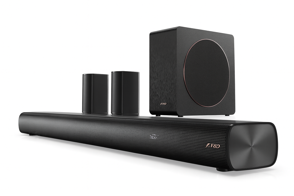 ALTAVOZ 5.1 DOLBY ATMOS DE 190W CON SONIDO 3D, SUBWOOFER INALÁMBRICO DE 8", 6 MODOS DE AUDIO, BLUETOOTH 5.3, CONEXIÓN (HDMI ARC, ÓPTICO, AUX, USB