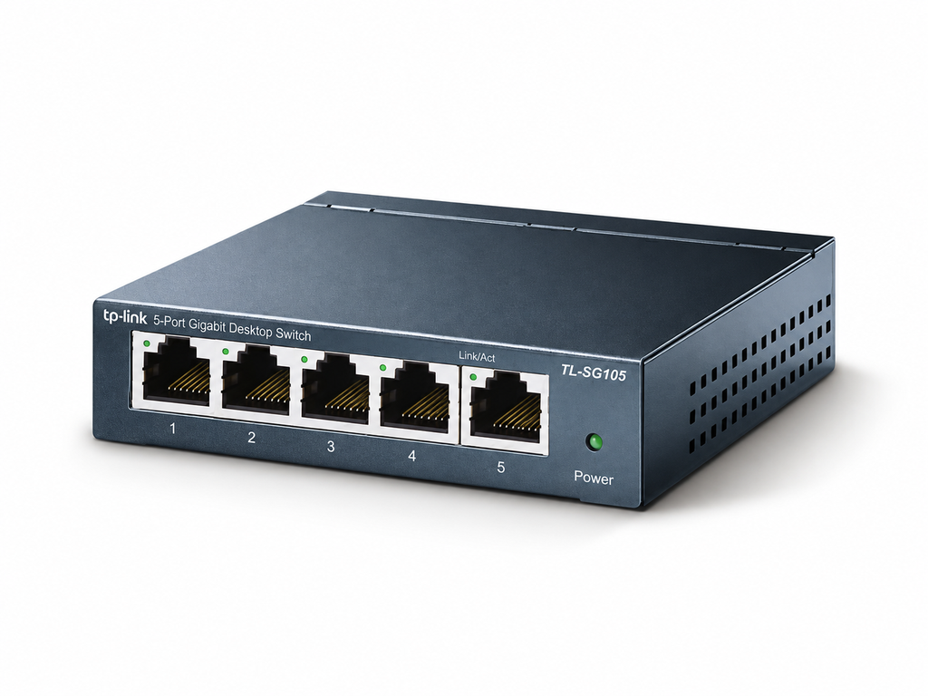 SWITCH PARA SOBREMESA CON 5 PUERTOS A 10/100/1000 MBPS